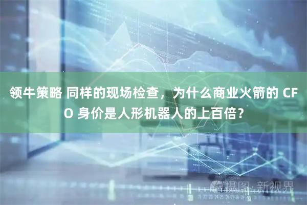 领牛策略 同样的现场检查,为什么商业火箭的 CFO 身价是人形机器人的上百倍?